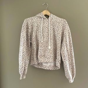 A&F Soft AF Cream Leopard Print Hoodie